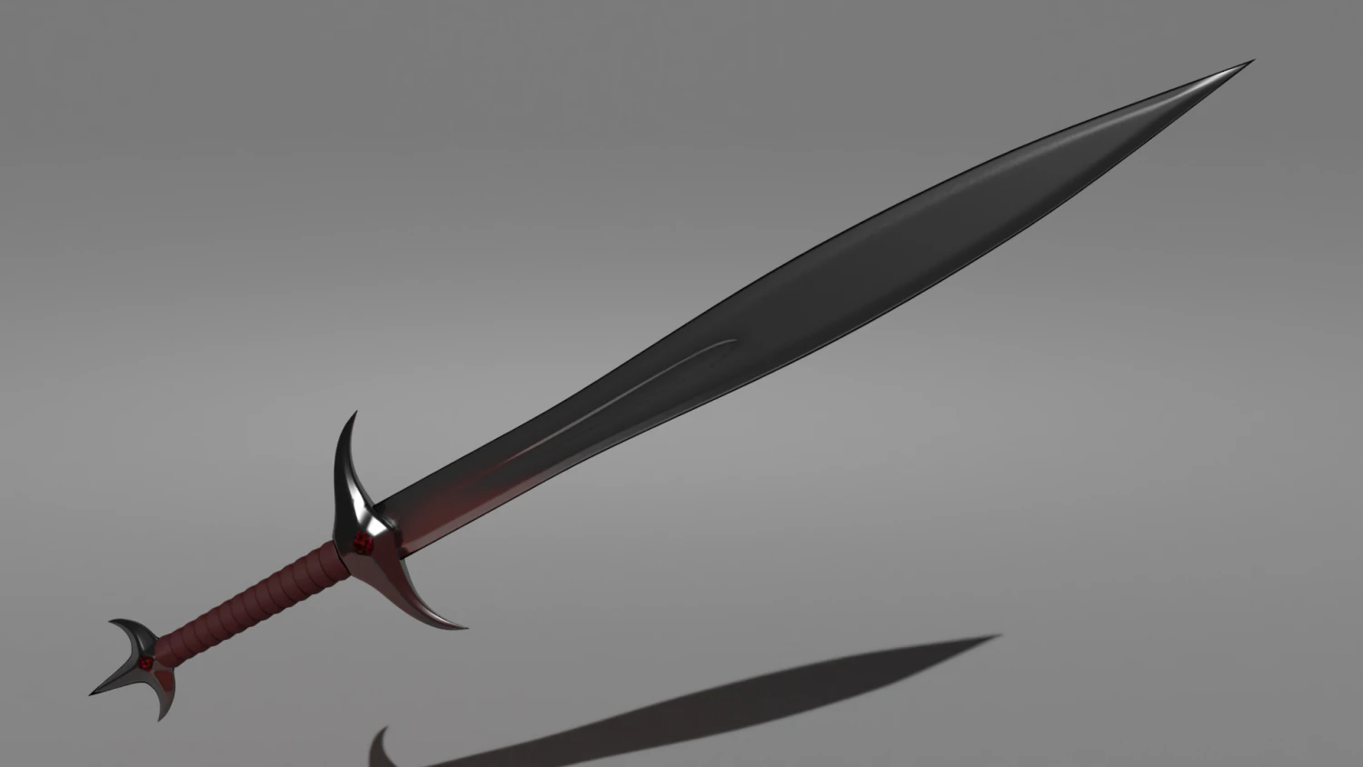 Demonic Sword 3D Model .c4d .max .obj .3ds .fbx .stl .blend 