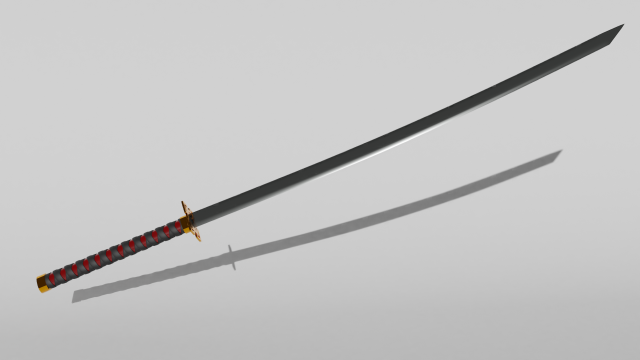 Katana Modelo 3D .c4d .max .obj .3ds .fbx .stl .blend 