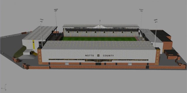 Meadow Lane Notts County FC 3D Model .c4d .max .obj .3ds .fbx .stl .blend 