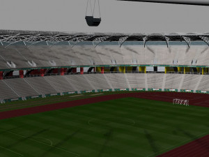 Japoma Stadium Cameroon CAF 2021 3D मॉडल