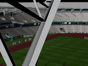 Japoma Stadium Cameroon CAF 2021 3D मॉडल