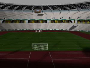 Japoma Stadium Cameroon CAF 2021 3D मॉडल
