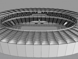 Japoma Stadium Cameroon CAF 2021 3D मॉडल
