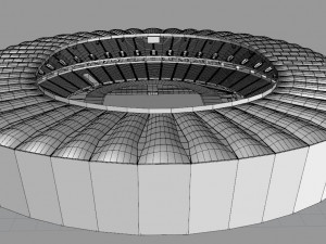 Japoma Stadium Cameroon CAF 2021 3D मॉडल