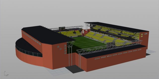 Boras Arena Stadium Elfsborg 3D-Modell .c4d .max .obj .3ds .fbx .stl .blend 