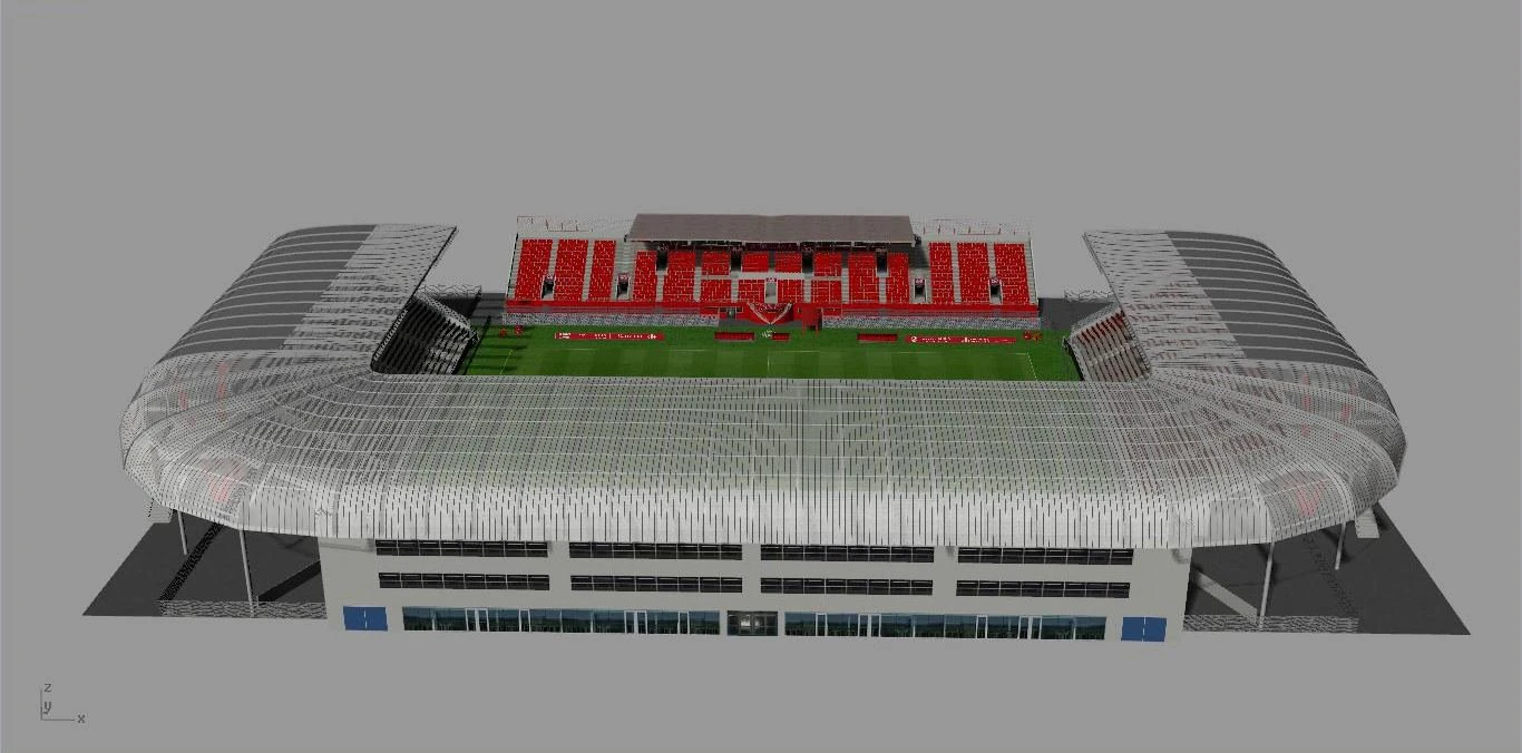 Stade Gaston Gerard 3D Model .c4d .max .obj .3ds .fbx .stl .blend 