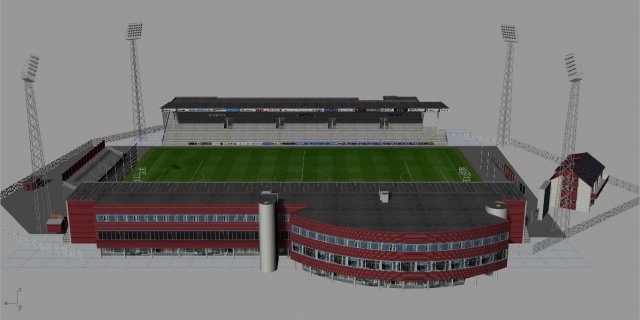 Alfheim Stadion Tromso IL 3D Model .c4d .max .obj .3ds .fbx .stl .blend 