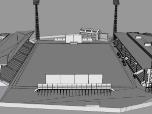 Alfheim Stadion Tromso IL 3D Model