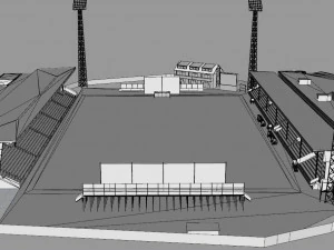 Alfheim Stadion Tromso IL 3D Model