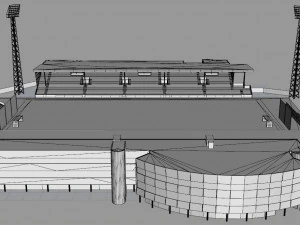 Alfheim Stadion Tromso IL 3D Model