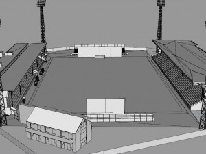 Alfheim Stadion Tromso IL 3D Model