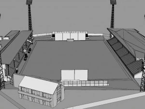 Alfheim Stadion Tromso IL 3D Model