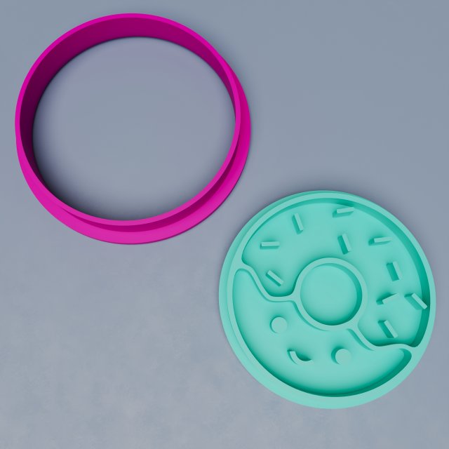 Donat Cookie Cutter 3D Model .c4d .max .obj .3ds .fbx .stl .blend 