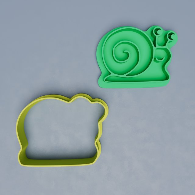 Snail Cookie Cutter 3D-Modell .c4d .max .obj .3ds .fbx .stl .blend 