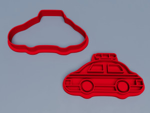 Police Car Cookie Cutter 3D मॉडल
