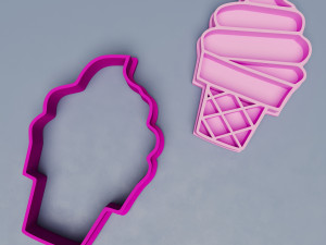 Ice Cream Cookie Cutter 3D मॉडल