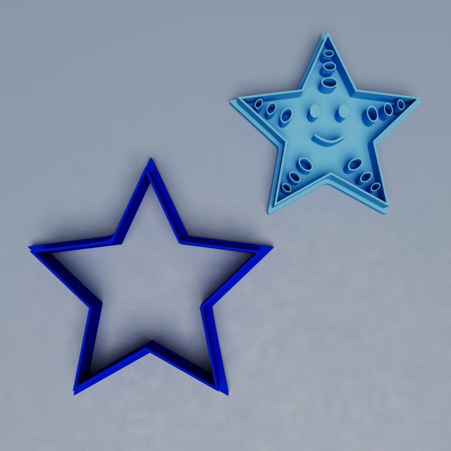 Star Cookie Cutter 3D-Modell .c4d .max .obj .3ds .fbx .stl .blend 