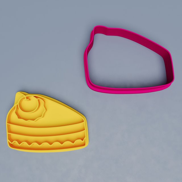 Cake Cookie Cutter Model 3D .c4d .max .obj .3ds .fbx .stl .blend 