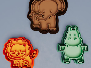 Safari Cookie Cutters Set x3 3D Принт Модель