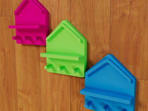 HOME Key Holder For A Wall 3D प्रिंट मॉडल