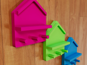 HOME Key Holder For A Wall 3D-Druckmodell