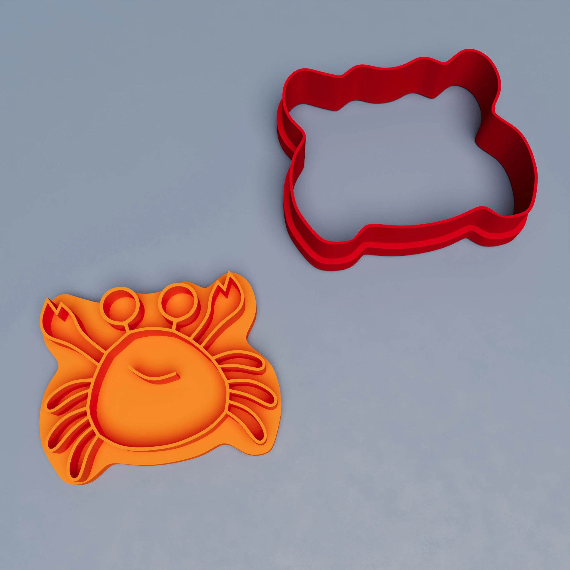 Crab Cookie Cutter 3D Print Model .c4d .max .obj .3ds .fbx .stl .blend 