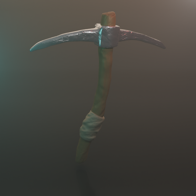 3D Realistic Pickaxe Model 3D Model .c4d .max .obj .3ds .fbx .stl .blend 