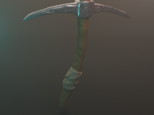 3D Realistic Pickaxe Model Modelo 3D