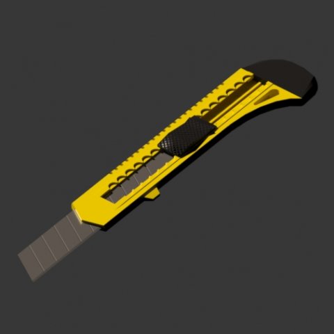 Stationery khife 3D-Modell .c4d .max .obj .3ds .fbx .stl .blend 