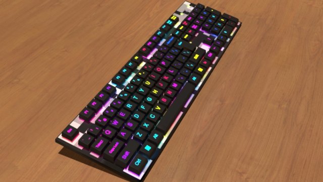 Backlit keyboard 3D 模型 .c4d .max .obj .3ds .fbx .stl .blend 