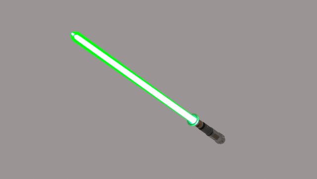 Luke Skywalkers lightsaber 3D-Modell .c4d .max .obj .3ds .fbx .stl .blend 