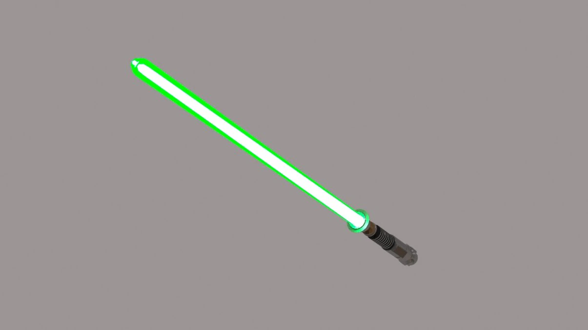 Luke Skywalkers lightsaber 3D Model .c4d .max .obj .3ds .fbx .stl .blend 