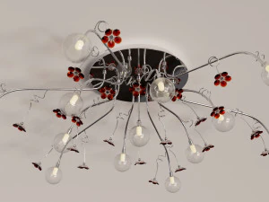 13 Bulbs Chandelier Ceiling Hanging Light 3D Model