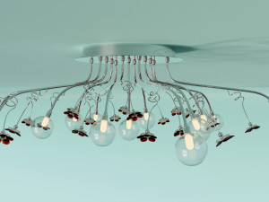 13 Bulbs Chandelier Ceiling Hanging Light Model 3D