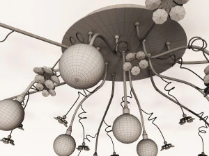 Люстра с 13 лампочками, потолочный подвесной светильник 3D Модель