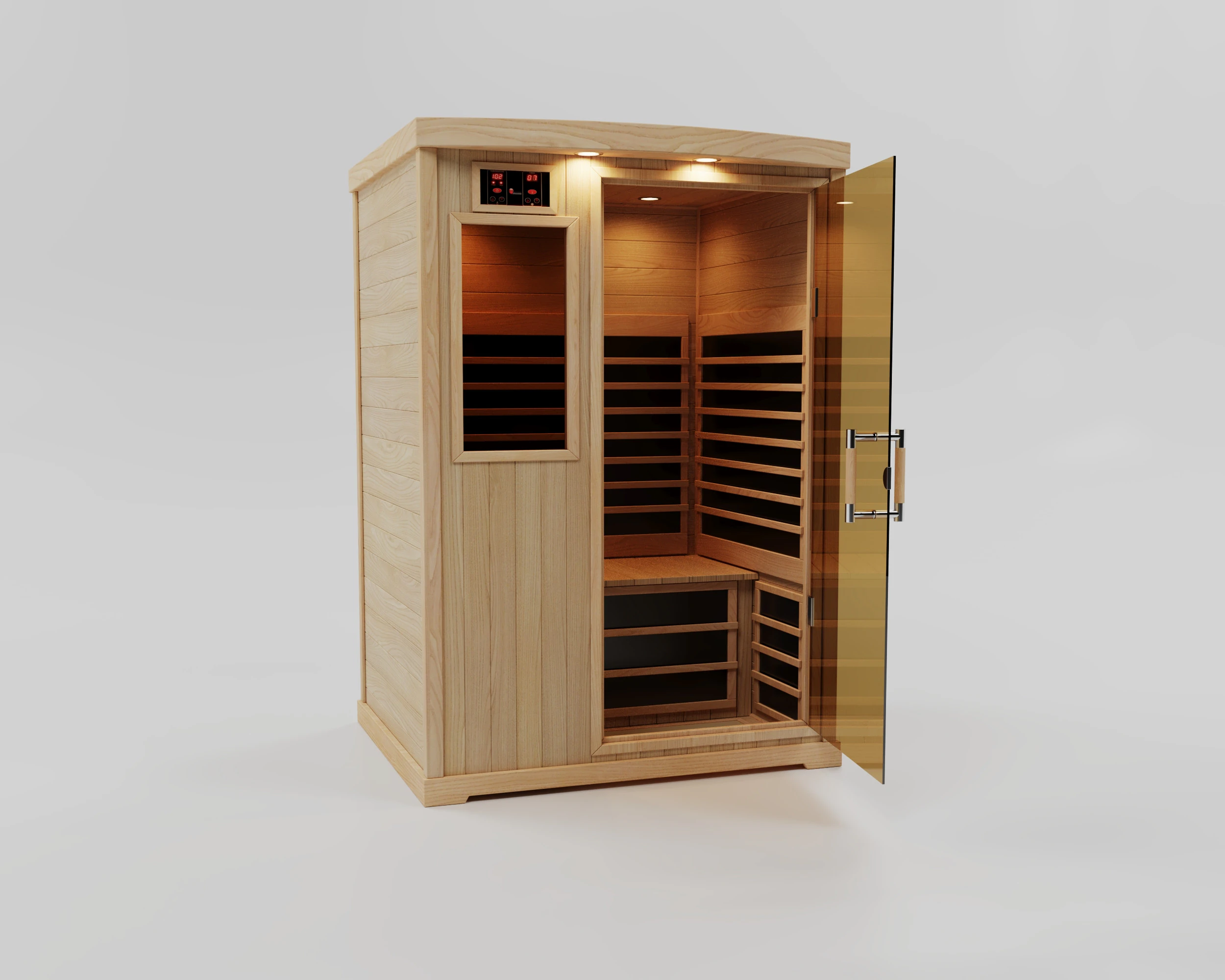Infrared Sauna 48x40x77 3D Model .c4d .max .obj .3ds .fbx .stl .blend 