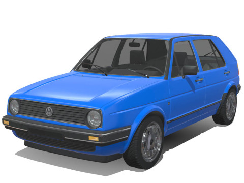 Volkswagen Golf GL 1990 3D Model