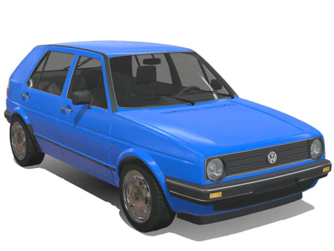Volkswagen Golf GL 1990 3D Model