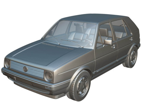 Volkswagen Golf GL 1990 Modèle 3D