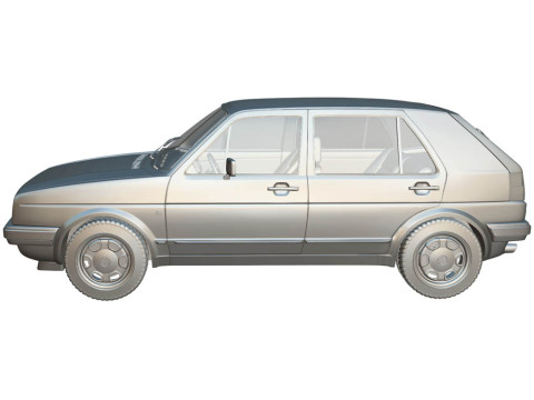 Volkswagen Golf GL 1990 Modèle 3D