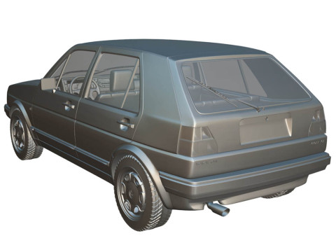 Volkswagen Golf GL 1990 Modèle 3D