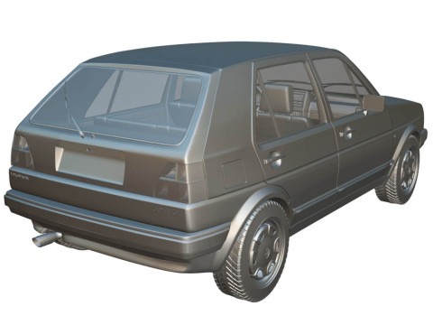 Volkswagen Golf GL 1990 Modèle 3D
