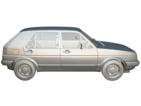 Volkswagen Golf GL 1990 Modèle 3D