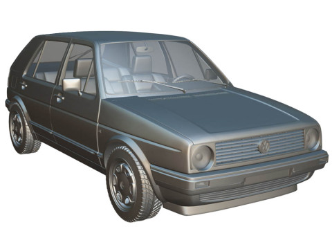 Volkswagen Golf GL 1990 Modèle 3D