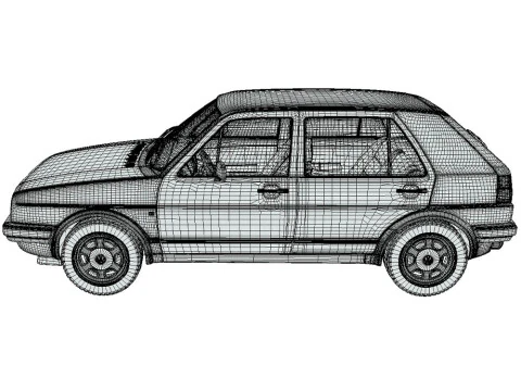Volkswagen Golf GL 1990 3D Model