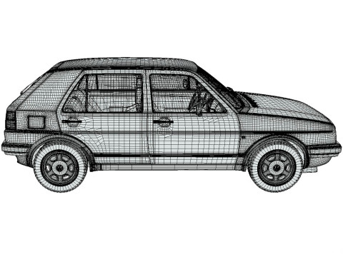 Volkswagen Golf GL 1990 Modèle 3D