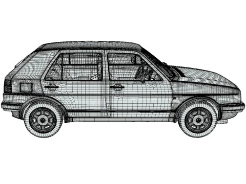 Volkswagen Golf GL 1990 3D Model