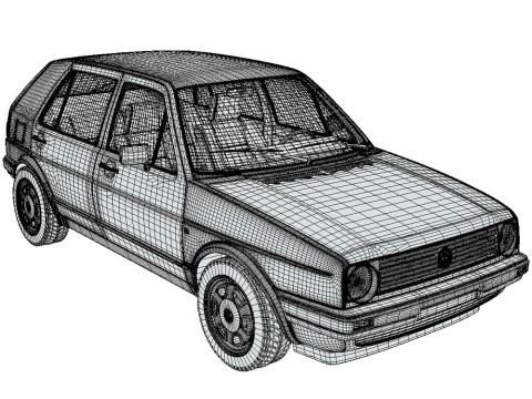 Volkswagen Golf GL 1990 Modèle 3D
