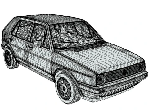 Volkswagen Golf GL 1990 3D Model