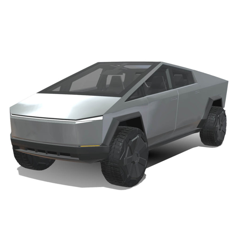 Tesla Cybertruck 2022 3D Model .c4d .max .obj .3ds .fbx .stl .blend
